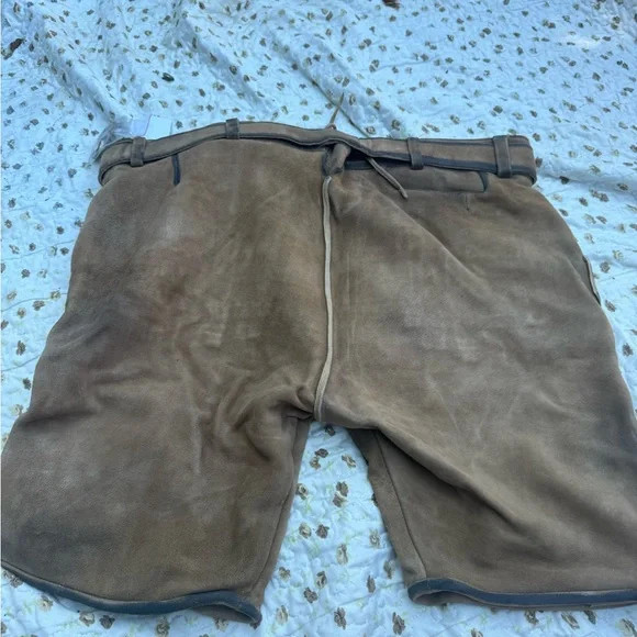 Men's Brown Embroidered Shorts